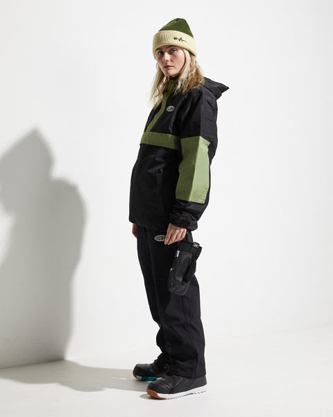 Anorec Jacket Black & Green – Blak Headwear Co